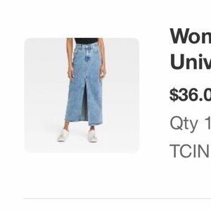 Universal Thread Medium Wash Denim Skirt